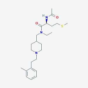 N~2~-acetyl-N~1~-ethyl-N~1~-({1-[2-(2-methylphenyl)ethyl]-4-piperidinyl}methyl)-L-methioninamide