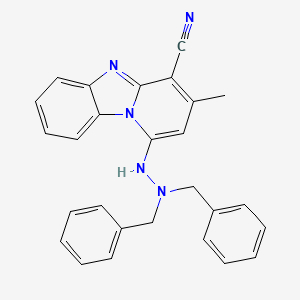 molecular formula C27H23N5 B4923146 1-(2,2-dibenzylhydrazino)-3-methylpyrido[1,2-a]benzimidazole-4-carbonitrile 
