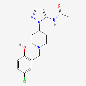 molecular formula C17H21ClN4O2 B4923164 N-{1-[1-(5-chloro-2-hydroxybenzyl)-4-piperidinyl]-1H-pyrazol-5-yl}acetamide 