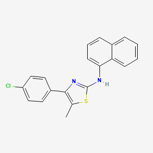 molecular formula C20H15ClN2S B4923213 4-(4-chlorophenyl)-5-methyl-N-1-naphthyl-1,3-thiazol-2-amine 