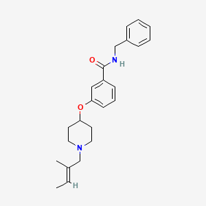 molecular formula C24H30N2O2 B4923215 N-benzyl-3-({1-[(2E)-2-methyl-2-buten-1-yl]-4-piperidinyl}oxy)benzamide 