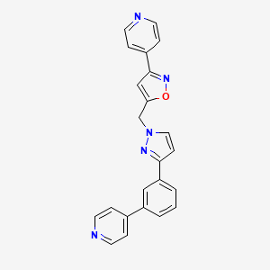 molecular formula C23H17N5O B4923235 4-[3-(1-{[3-(4-pyridinyl)-5-isoxazolyl]methyl}-1H-pyrazol-3-yl)phenyl]pyridine 