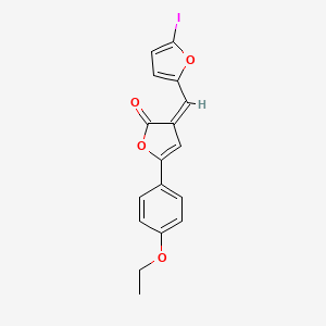 molecular formula C17H13IO4 B4923258 5-(4-ethoxyphenyl)-3-[(5-iodo-2-furyl)methylene]-2(3H)-furanone 