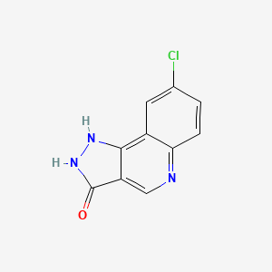 molecular formula C10H6ClN3O B4923261 8-chloro-1,2-dihydro-3H-pyrazolo[4,3-c]quinolin-3-one 