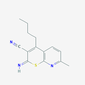 molecular formula C14H15N3S B4923269 4-butyl-2-imino-7-methyl-2H-thiopyrano[2,3-b]pyridine-3-carbonitrile 