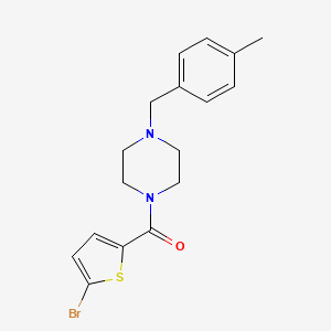 molecular formula C17H19BrN2OS B4923287 1-[(5-bromo-2-thienyl)carbonyl]-4-(4-methylbenzyl)piperazine 