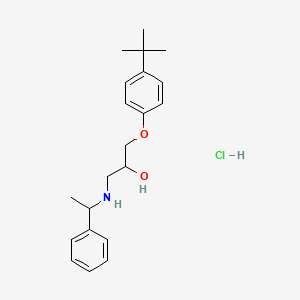 molecular formula C21H30ClNO2 B4923299 1-(4-tert-butylphenoxy)-3-[(1-phenylethyl)amino]-2-propanol hydrochloride 