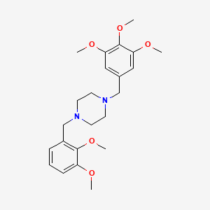 molecular formula C23H32N2O5 B4923304 1-(2,3-dimethoxybenzyl)-4-(3,4,5-trimethoxybenzyl)piperazine 
