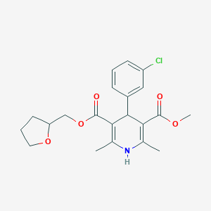 3-Methyl 5-((tetrahydrofuran-2-yl)methyl) 4-(3-chlorophenyl)-2,6-dimethyl-1,4-dihydropyridine-3,5-dicarboxylate