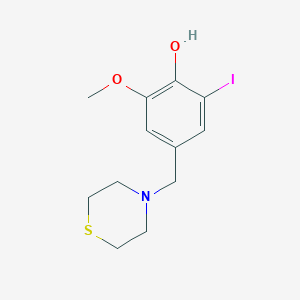 molecular formula C12H16INO2S B4923316 2-iodo-6-methoxy-4-(4-thiomorpholinylmethyl)phenol 