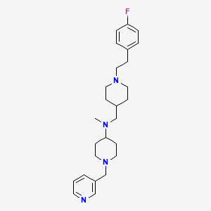 molecular formula C26H37FN4 B4923324 N-({1-[2-(4-fluorophenyl)ethyl]-4-piperidinyl}methyl)-N-methyl-1-(3-pyridinylmethyl)-4-piperidinamine 