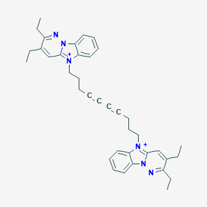 molecular formula C38H42N6+2 B492333 5-[10-(2,3-Diethylpyridazino[1,6-a]benzimidazol-5-ium-5-yl)deca-4,6-diynyl]-2,3-diethylpyridazino[1,6-a]benzimidazol-5-ium 