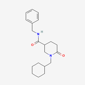 molecular formula C20H28N2O2 B4923332 N-benzyl-1-(cyclohexylmethyl)-6-oxo-3-piperidinecarboxamide 