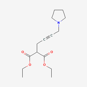 molecular formula C15H23NO4 B4923344 diethyl [4-(1-pyrrolidinyl)-2-butyn-1-yl]malonate 