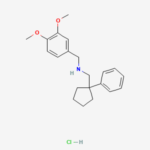 molecular formula C21H28ClNO2 B4923367 (3,4-dimethoxybenzyl)[(1-phenylcyclopentyl)methyl]amine hydrochloride 