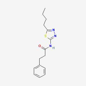 molecular formula C15H19N3OS B4923374 N-(5-butyl-1,3,4-thiadiazol-2-yl)-3-phenylpropanamide 