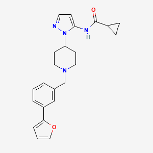 molecular formula C23H26N4O2 B4923397 N-(1-{1-[3-(2-furyl)benzyl]-4-piperidinyl}-1H-pyrazol-5-yl)cyclopropanecarboxamide 