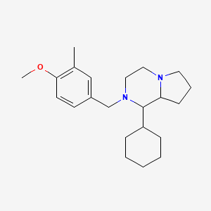 molecular formula C22H34N2O B4923405 1-cyclohexyl-2-(4-methoxy-3-methylbenzyl)octahydropyrrolo[1,2-a]pyrazine 