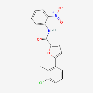 molecular formula C18H13ClN2O4 B4923407 5-(3-chloro-2-methylphenyl)-N-(2-nitrophenyl)-2-furamide 