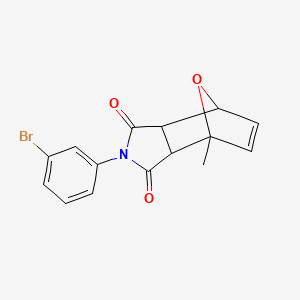 molecular formula C15H12BrNO3 B4923428 4-(3-bromophenyl)-1-methyl-10-oxa-4-azatricyclo[5.2.1.0~2,6~]dec-8-ene-3,5-dione 
