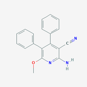 molecular formula C19H15N3O B492344 2-Amino-6-methoxy-4,5-diphenylnicotinonitrile 
