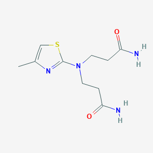molecular formula C10H16N4O2S B4923481 3,3'-[(4-methyl-1,3-thiazol-2-yl)imino]dipropanamide 