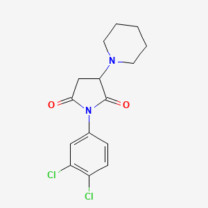 molecular formula C15H16Cl2N2O2 B4923493 1-(3,4-dichlorophenyl)-3-(1-piperidinyl)-2,5-pyrrolidinedione 