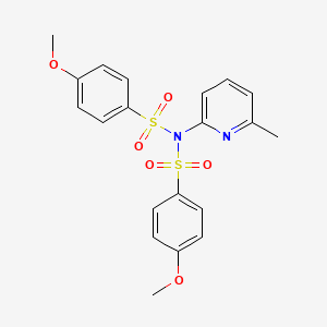 molecular formula C20H20N2O6S2 B4923503 4-methoxy-N-[(4-methoxyphenyl)sulfonyl]-N-(6-methyl-2-pyridinyl)benzenesulfonamide 