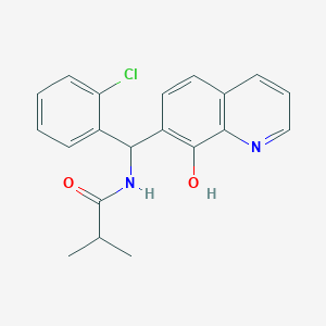 molecular formula C20H19ClN2O2 B4923508 N-[(2-chlorophenyl)(8-hydroxy-7-quinolinyl)methyl]-2-methylpropanamide 
