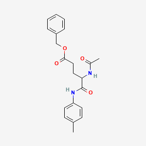molecular formula C21H24N2O4 B4923509 benzyl N~2~-acetyl-N~1~-(4-methylphenyl)-alpha-glutaminate 