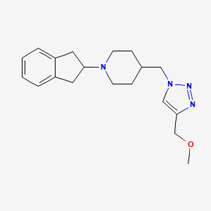 molecular formula C19H26N4O B4923535 1-(2,3-dihydro-1H-inden-2-yl)-4-{[4-(methoxymethyl)-1H-1,2,3-triazol-1-yl]methyl}piperidine 