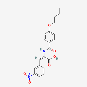 molecular formula C20H20N2O6 B4923559 2-[(4-butoxybenzoyl)amino]-3-(3-nitrophenyl)acrylic acid 