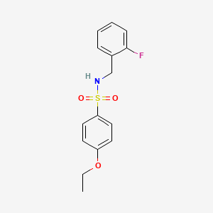 molecular formula C15H16FNO3S B4923569 4-ethoxy-N-(2-fluorobenzyl)benzenesulfonamide 