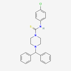 molecular formula C24H24ClN3S B4923572 N-(4-chlorophenyl)-4-(diphenylmethyl)-1-piperazinecarbothioamide 