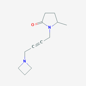 B049236 2-Pyrrolidinone, 1-[4-(1-azetidinyl)-2-butyn-1-yl]-5-methyl- CAS No. 119977-60-5