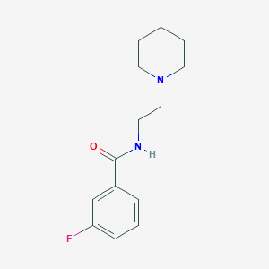 molecular formula C14H19FN2O B4923610 3-fluoro-N-[2-(1-piperidinyl)ethyl]benzamide 