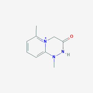1,6-dimethyl-3-oxo-1H,2H,3H,4H-pyrido[2,1-c][1,2,4]triazin-5-ium