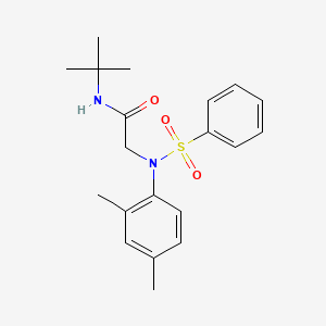 molecular formula C20H26N2O3S B4923707 N~1~-(tert-butyl)-N~2~-(2,4-dimethylphenyl)-N~2~-(phenylsulfonyl)glycinamide 