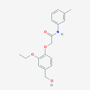 molecular formula C18H21NO4 B4923710 2-[2-ethoxy-4-(hydroxymethyl)phenoxy]-N-(3-methylphenyl)acetamide 