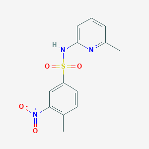 molecular formula C13H13N3O4S B4923716 4-methyl-N-(6-methyl-2-pyridinyl)-3-nitrobenzenesulfonamide 