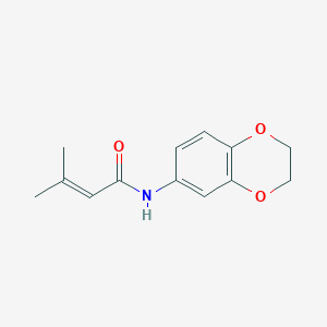 molecular formula C13H15NO3 B4923723 N-(2,3-dihydro-1,4-benzodioxin-6-yl)-3-methyl-2-butenamide 