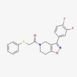 molecular formula C20H16F2N2O2S B4923727 3-(3,4-difluorophenyl)-5-[(phenylthio)acetyl]-4,5,6,7-tetrahydroisoxazolo[4,5-c]pyridine 
