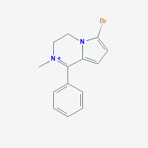 molecular formula C14H14BrN2+ B492376 6-Bromo-2-methyl-1-phenyl-3,4-dihydropyrrolo[1,2-a]pyrazin-2-ium 