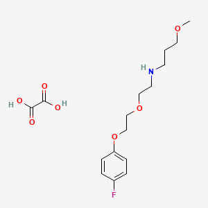 molecular formula C16H24FNO7 B4923765 N-{2-[2-(4-fluorophenoxy)ethoxy]ethyl}-3-methoxy-1-propanamine oxalate 