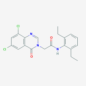 molecular formula C20H19Cl2N3O2 B492377 2-(6,8-dichloro-4-oxo-3(4H)-quinazolinyl)-N-(2,6-diethylphenyl)acetamide 