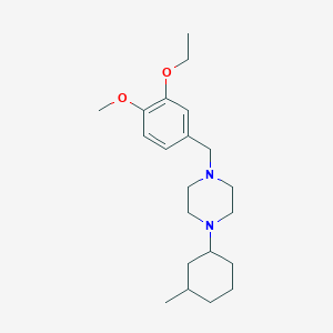 molecular formula C21H34N2O2 B4923771 1-(3-ethoxy-4-methoxybenzyl)-4-(3-methylcyclohexyl)piperazine 