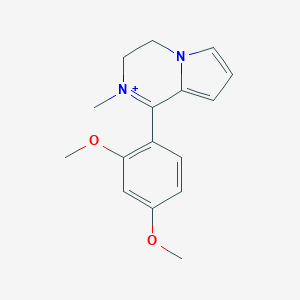 molecular formula C16H19N2O2+ B492379 1-(2,4-Dimethoxyphenyl)-2-methyl-3,4-dihydropyrrolo[1,2-a]pyrazin-2-ium;iodide 