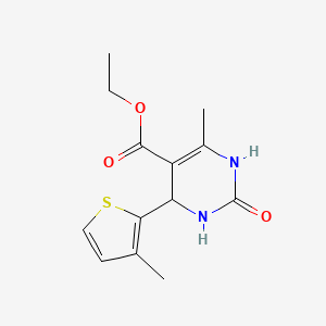 molecular formula C13H16N2O3S B4923793 ethyl 6-methyl-4-(3-methyl-2-thienyl)-2-oxo-1,2,3,4-tetrahydro-5-pyrimidinecarboxylate 