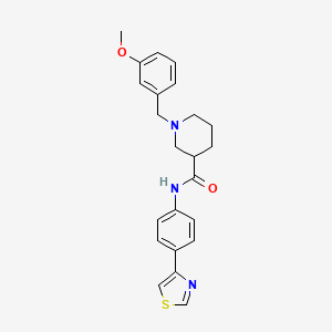 molecular formula C23H25N3O2S B4923799 1-(3-methoxybenzyl)-N-[4-(1,3-thiazol-4-yl)phenyl]-3-piperidinecarboxamide 