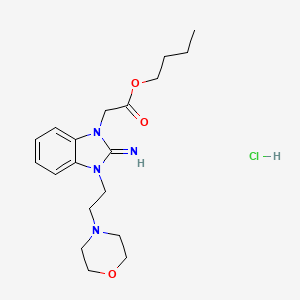 molecular formula C19H29ClN4O3 B4923825 butyl {2-imino-3-[2-(4-morpholinyl)ethyl]-2,3-dihydro-1H-benzimidazol-1-yl}acetate hydrochloride 